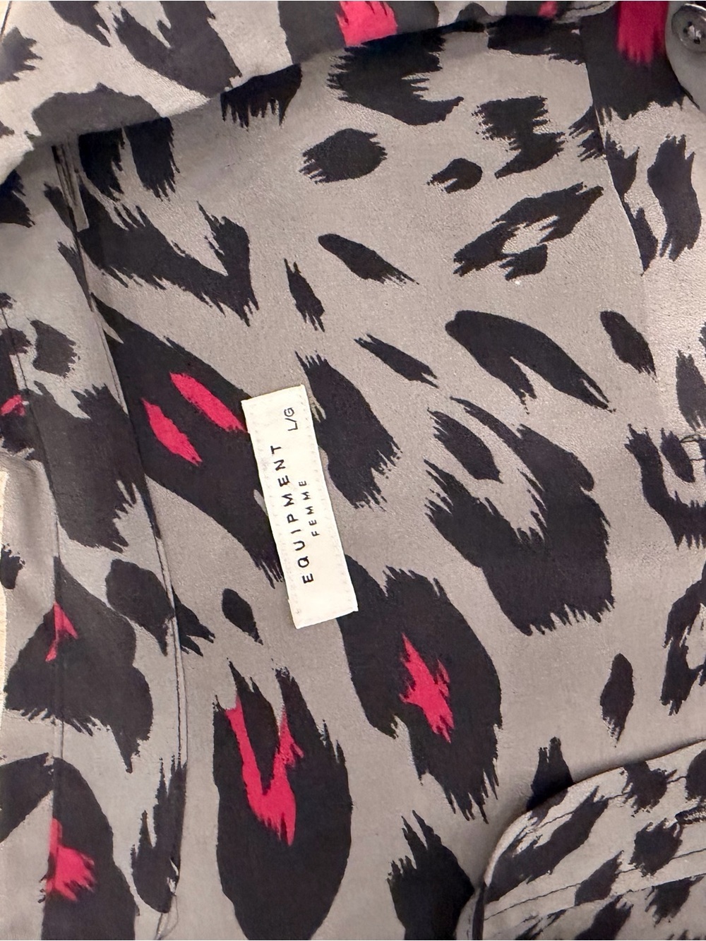 Equipment Grey Leopard-Print Dress - Picture 3 of 4